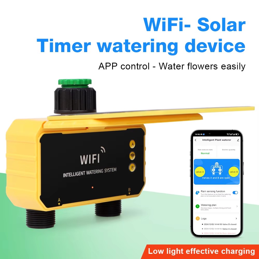Smart Garden Irrigation System - 1/2 Outlet WIFI Solar Irrigation Timing