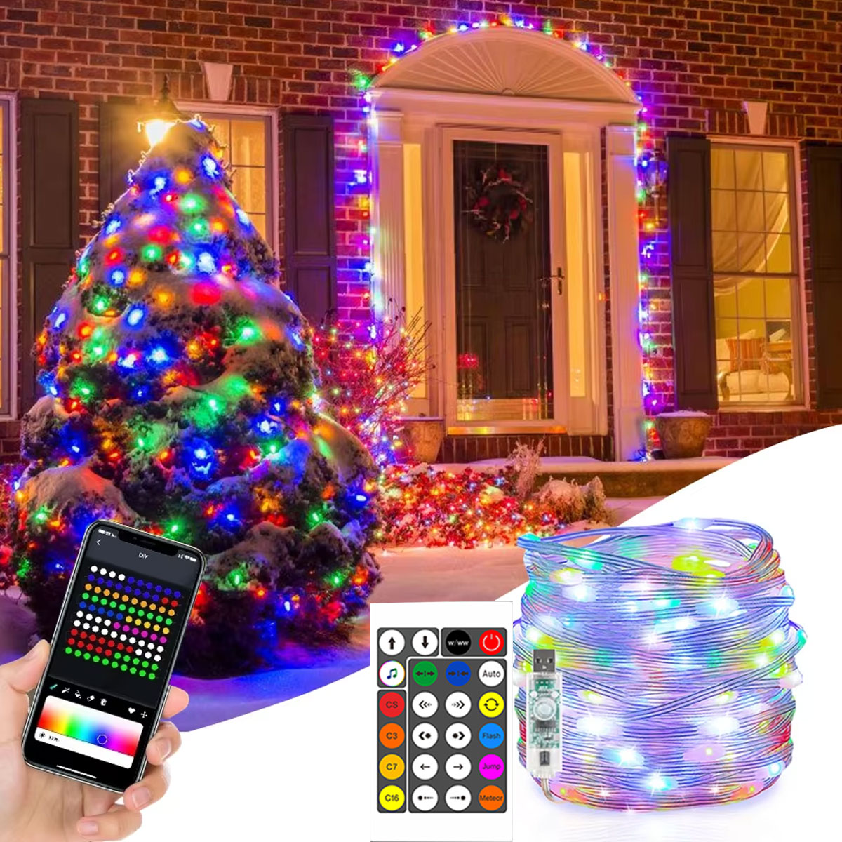 Smart Garden Festoon Lights - Lampu Peri Led Strip Lampu Natal