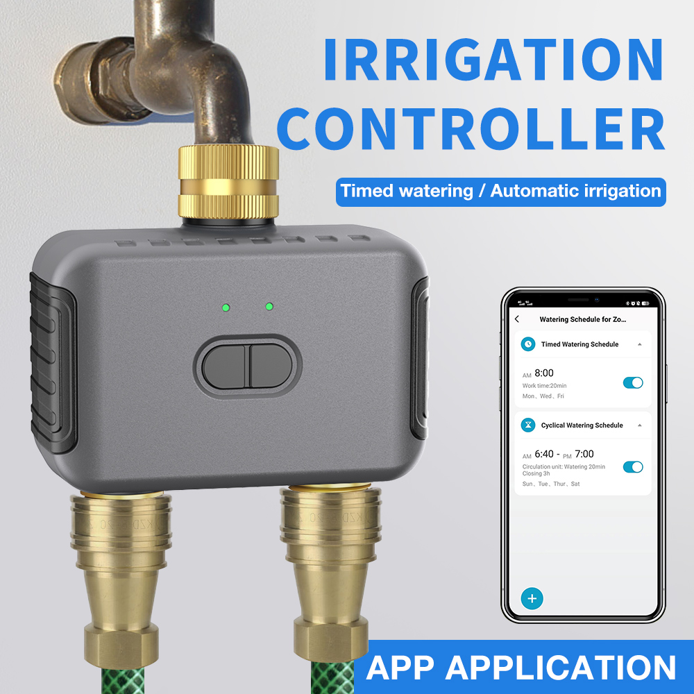 Smart Garden Irrigation System - Tuya 2 Zona Pengatur Waktu Penyiraman