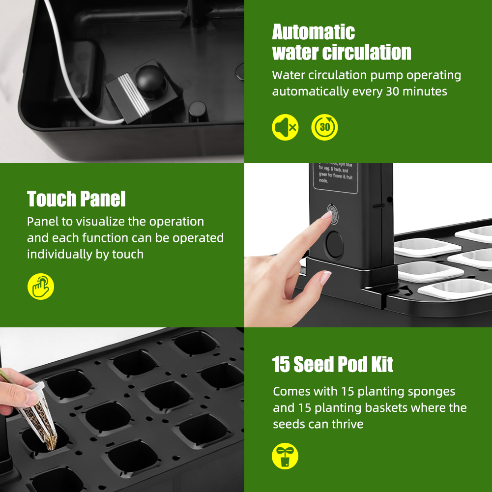 Kit Kebun Hidroponik Dalam Rua - Indoor Herb Garden Kit ulasan dan harga