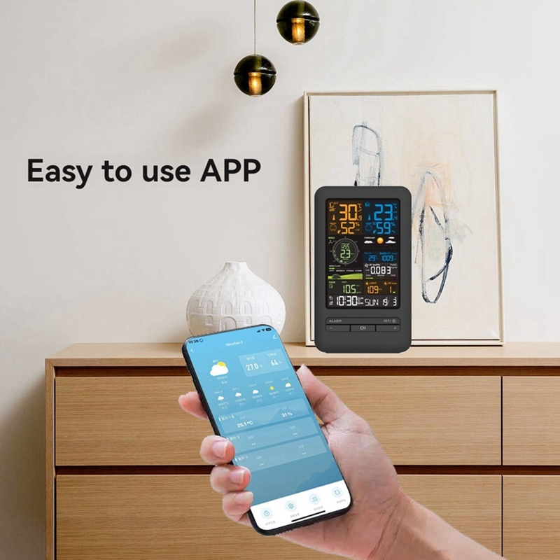 Tuya Alarm stasiun cuaca Wifi  - Rain Gauge Digital ulasan dan harga