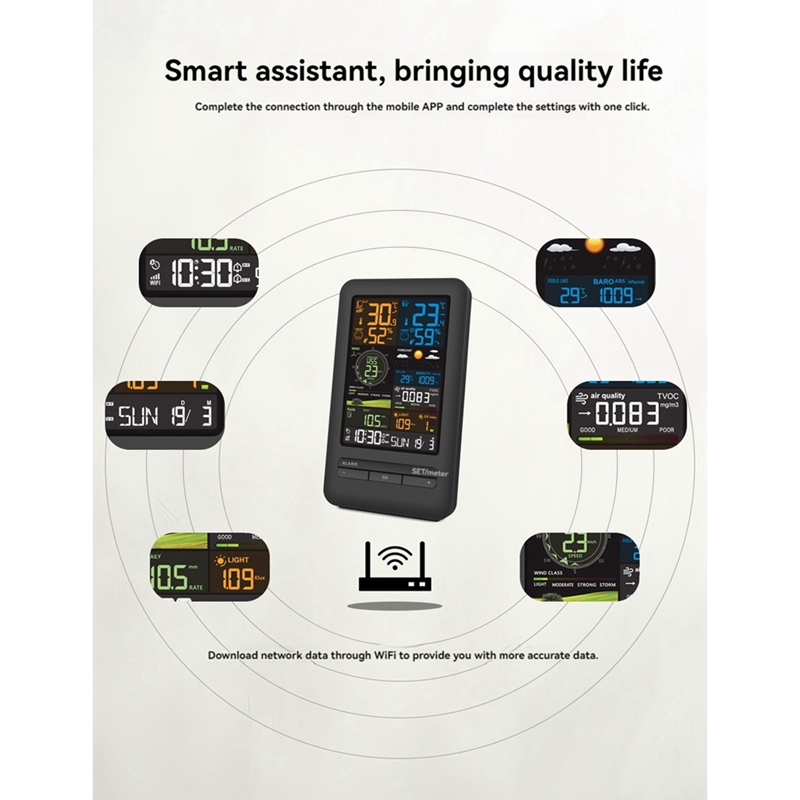 Tuya Alarm stasiun cuaca Wifi  - Rain Gauge Digital ulasan dan harga