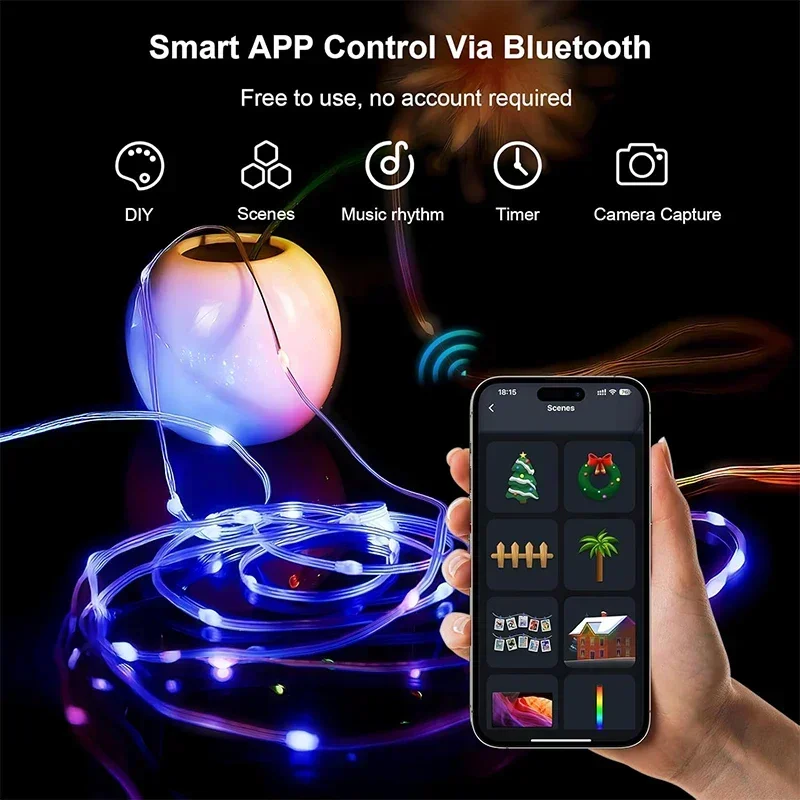 Lampu Tali Pintar RGBIC DIY La - Smart Garden Festoon Lights ulasan dan harga