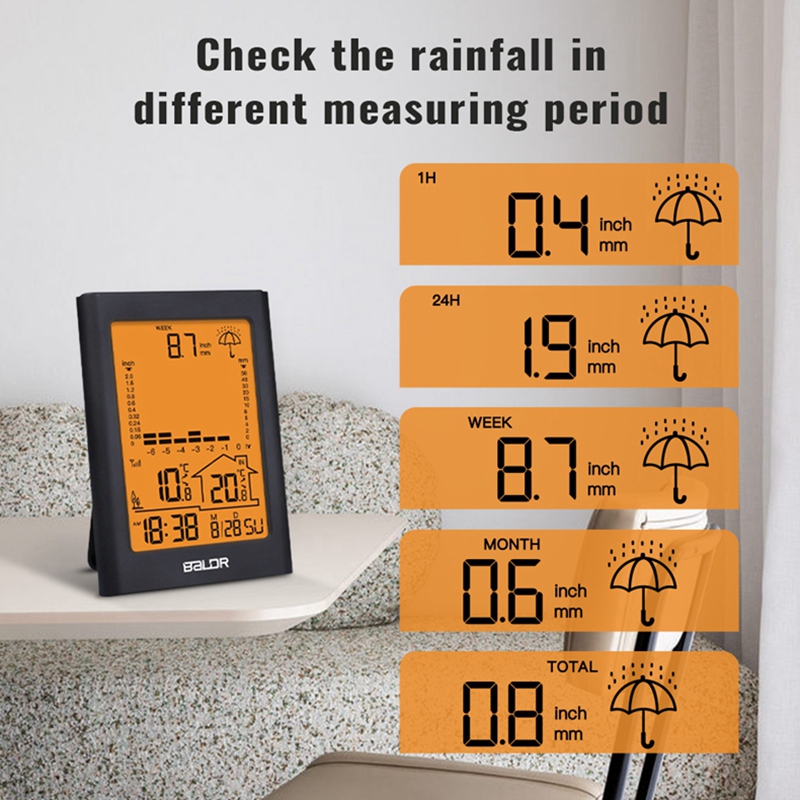 Pengukur Hujan Nirkabel LCD Di - Rain Gauge Digital ulasan dan harga
