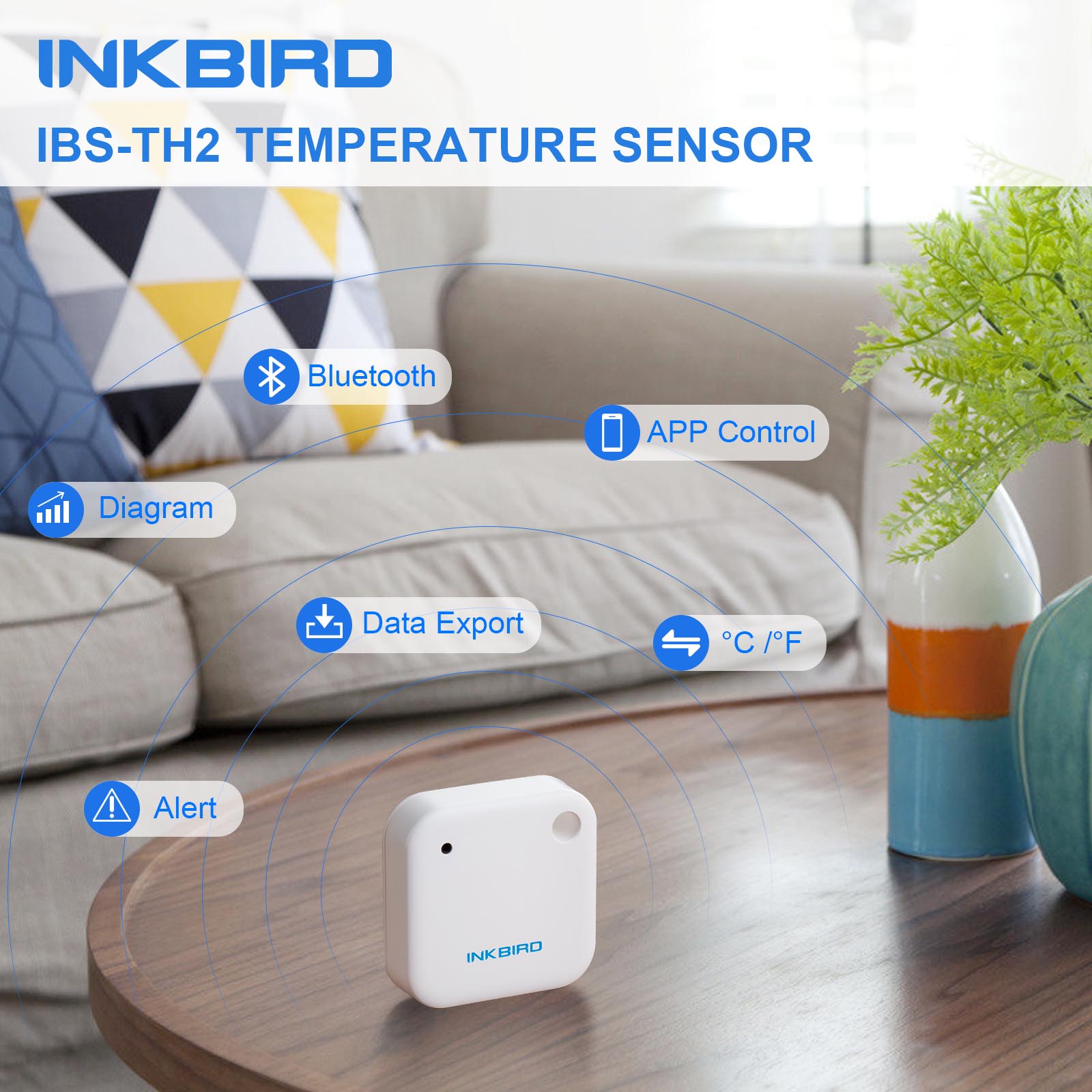 IBS-TH2 Tahan Air Bluetooth Me - Rain Gauge Digital ulasan dan harga