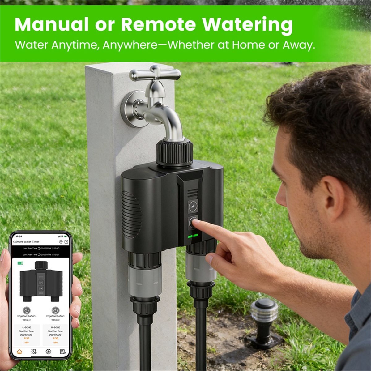 Y17A 1 Set Timer Air WiFi untu - Smart Garden ulasan dan harga