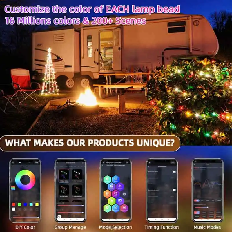 Lampu Peri LED Strip Lampu Nat - Smart Garden Festoon Lights ulasan dan harga