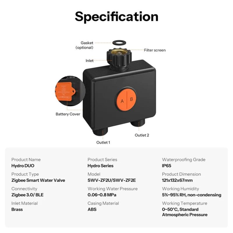 Katup Air Pintar Zigbee 3.0 Hy - Smart Garden Valve ulasan dan harga