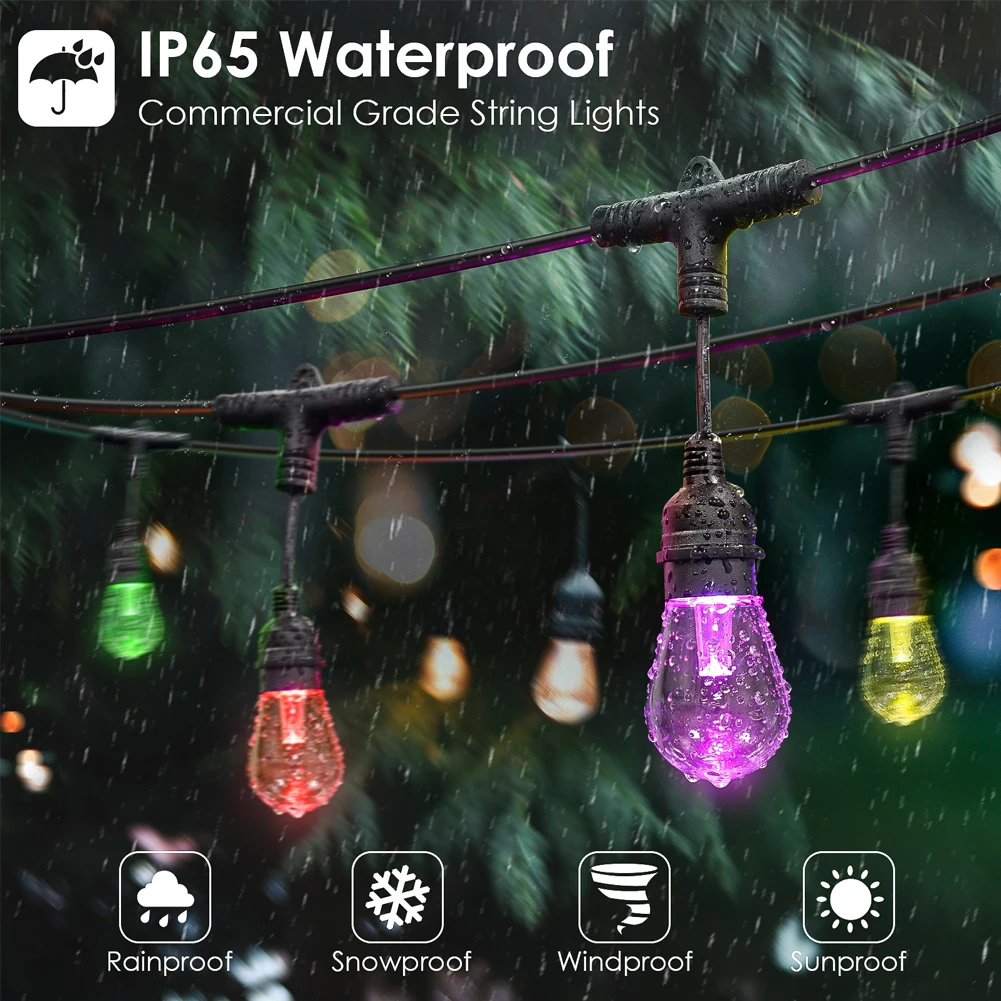 10M 20M 30M Lampu Garis LED Pi - Smart Garden Festoon Lights ulasan dan harga
