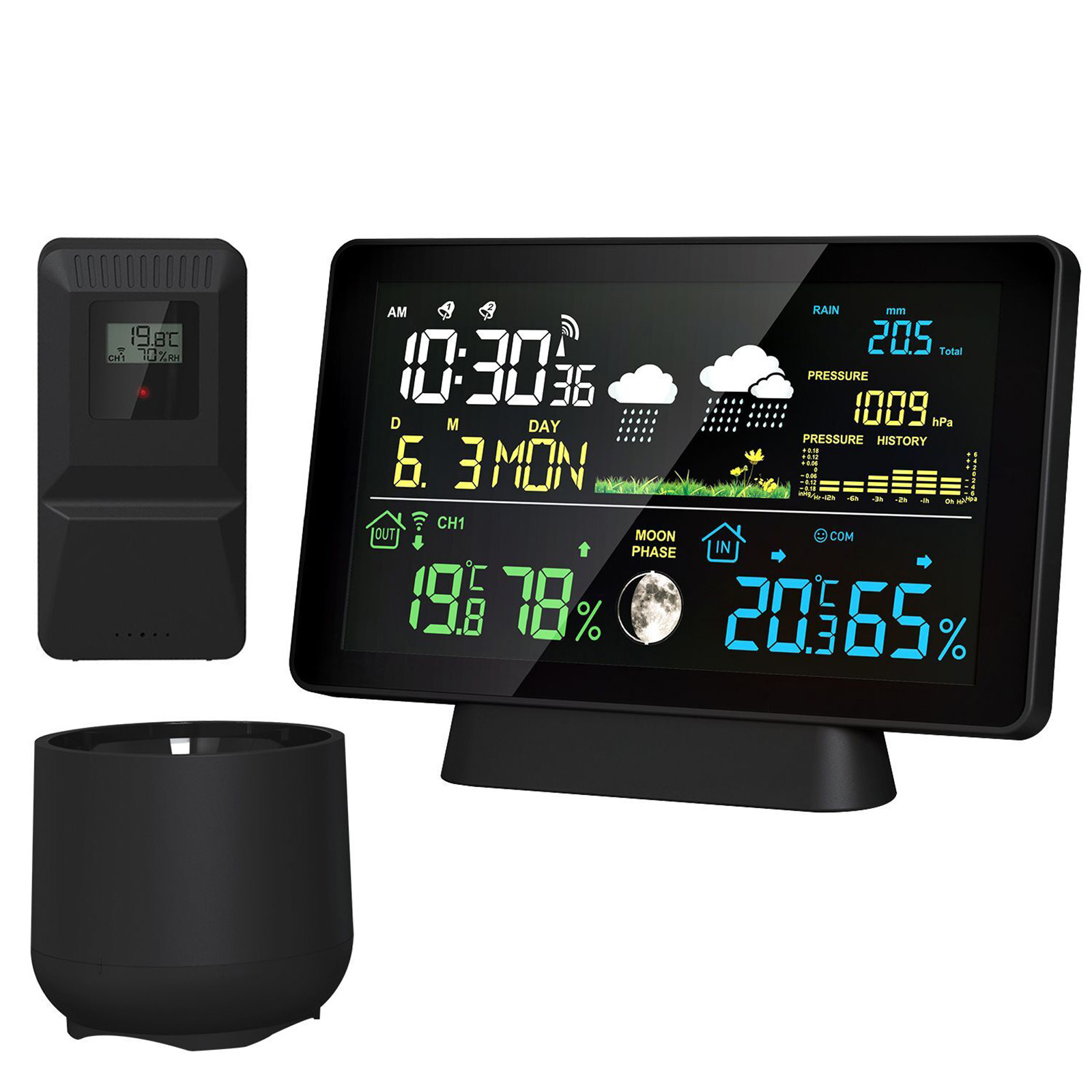 Termometer stasiun cuaca nirka - Rain Gauge Digital ulasan dan harga